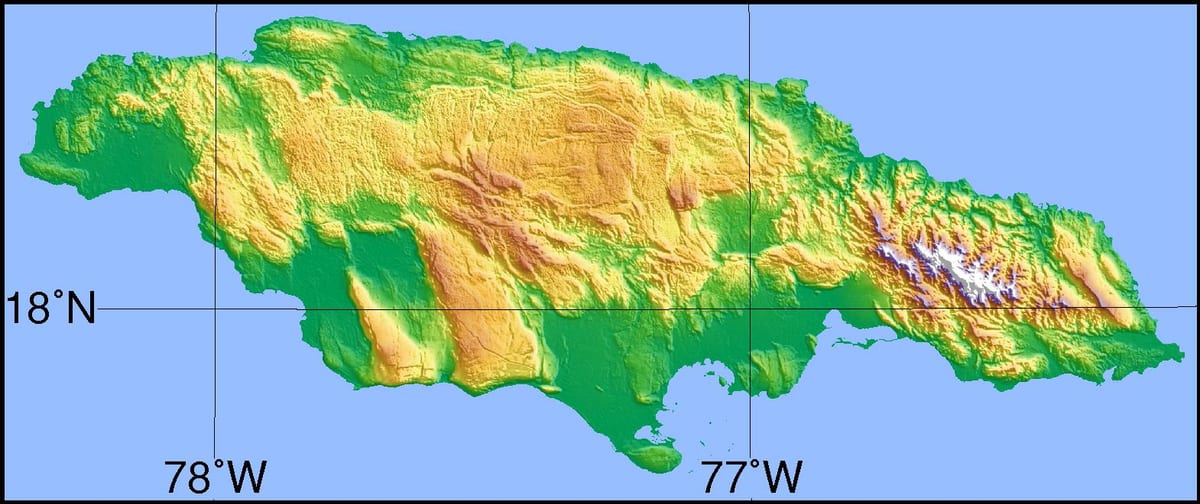 რუკა სატელიტური jamaica