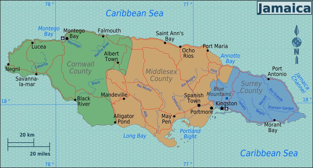 რუკა სურათი jamaica