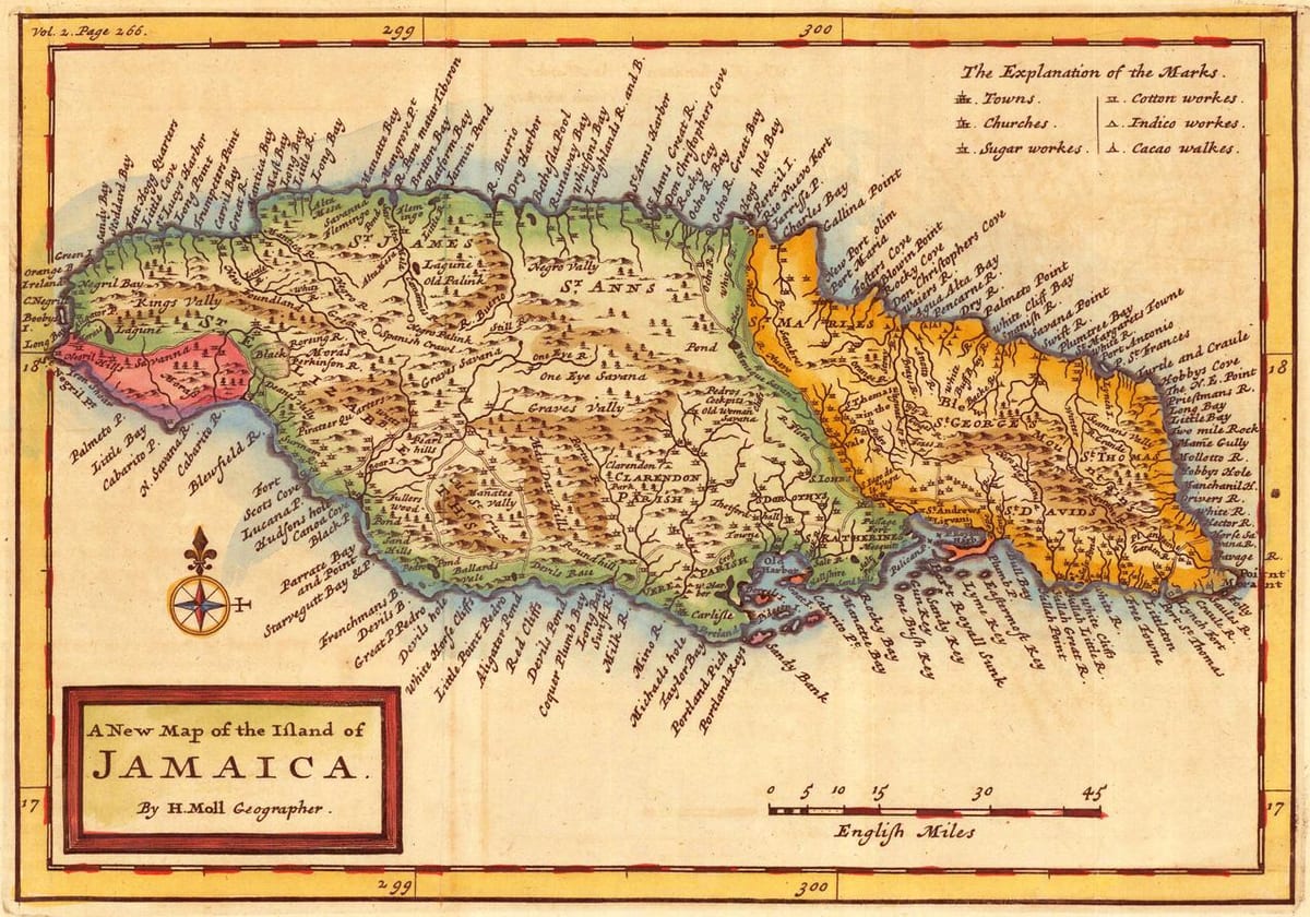 რუკა ძველი jamaica