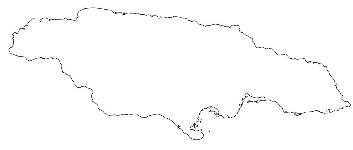 ცარიელი რუკა ერთად იამაიკის საზღვრებს