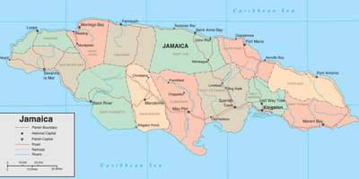 რუკა პოლიტიკური jamaica
