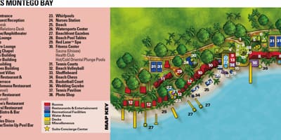 იამაიკის საკურორტო რუკა montego bay