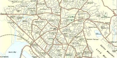 რუკა kingston იამაიკის უბნების