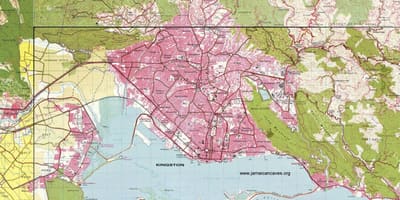 Kingston იამაიკის რუკაზე